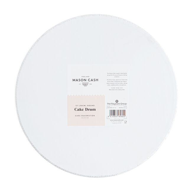Mason Cash Silver Cake Board Round - 12"